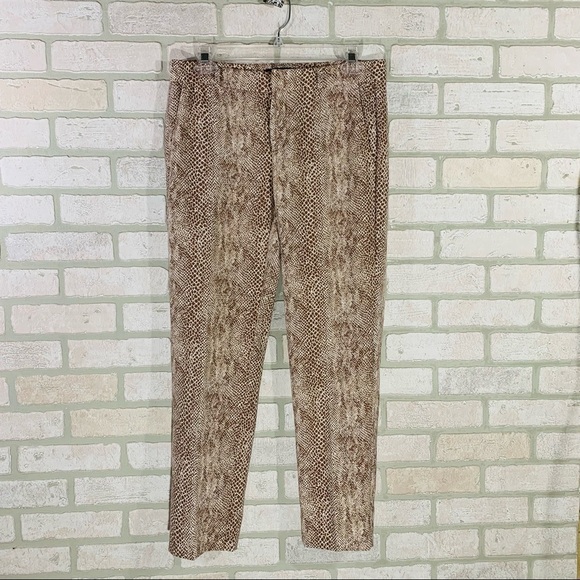 Banana Republic Avery Snakeskin Print Pants Size 2 - Picture 3 of 11